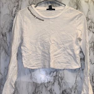 forever 21 long sleeve crop top